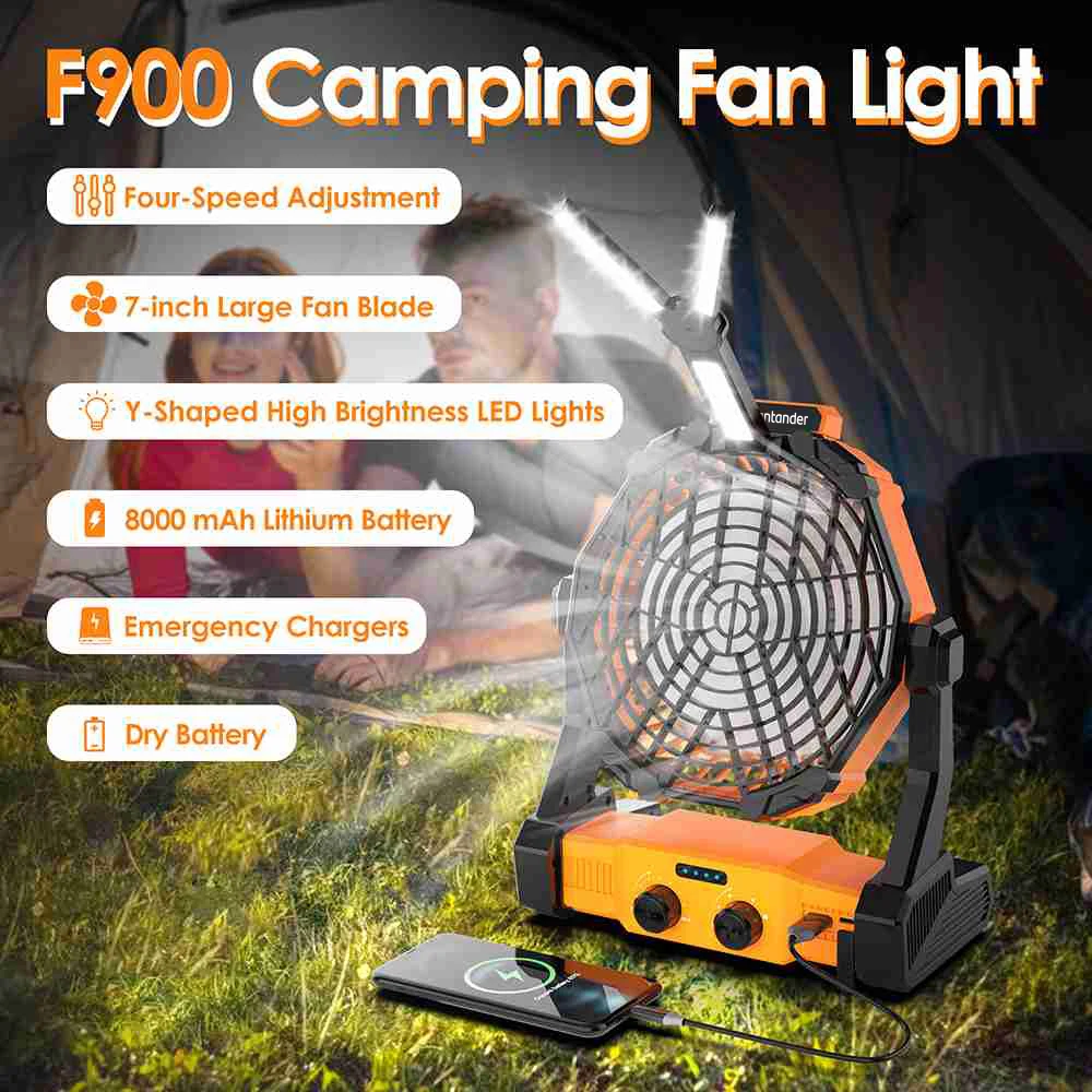 ResQ Multi-Use Portable LED Lantern, 4 Speed Camping Fan, and 8000mAh Power Bank 1