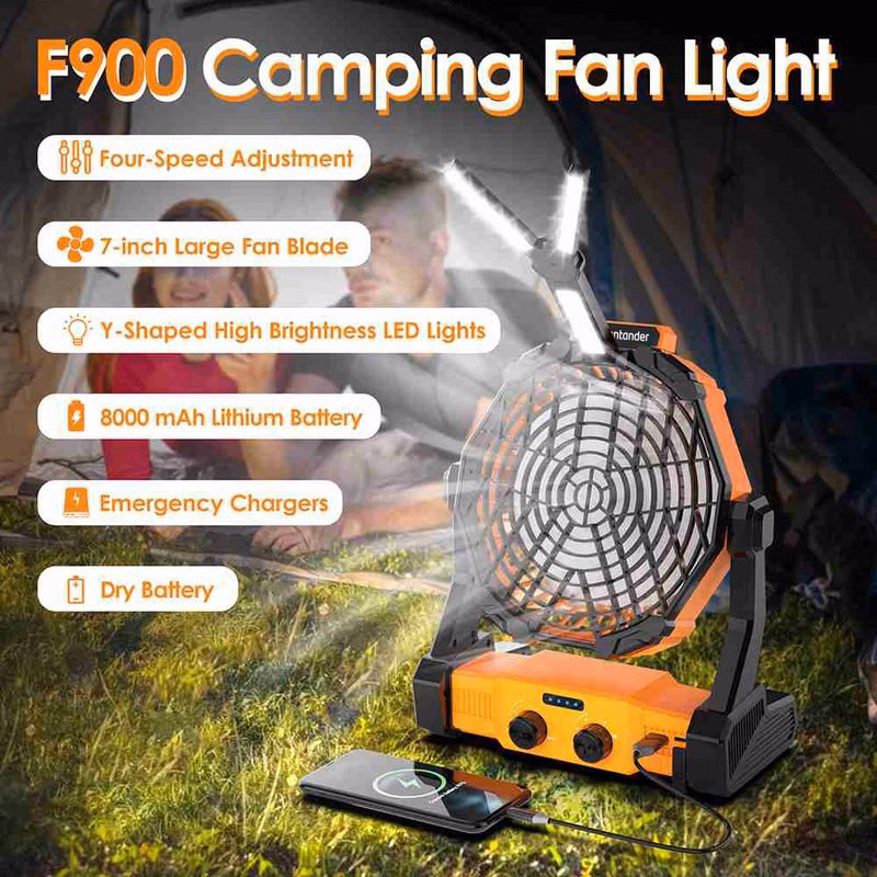 ResQ Multi-Use Portable LED Lantern, 4 Speed Camping Fan, and 8000mAh Power Bank