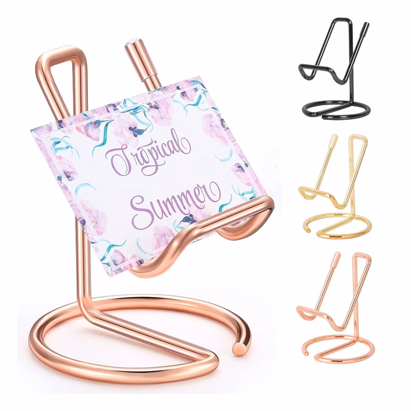 Cute Metal Card Organizer And Phone Stand