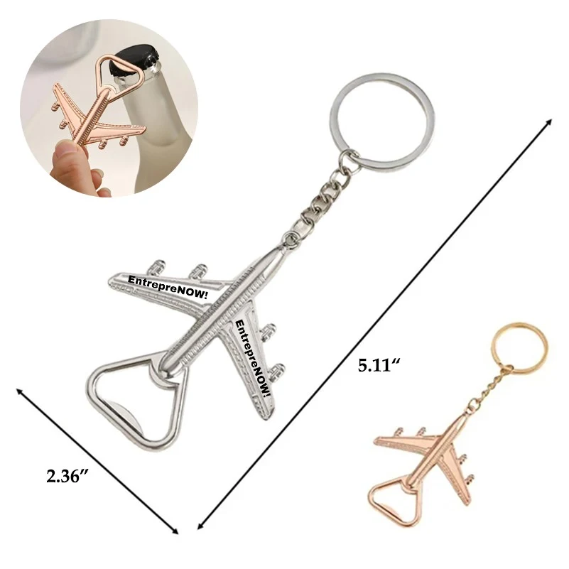 Metal Aircraft Bottle Opener Keychain Aviation Gift 1