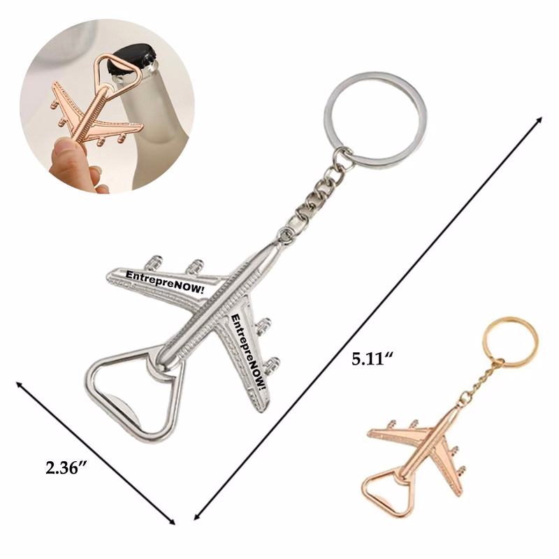 Metal Aircraft Bottle Opener Keychain Aviation Gift