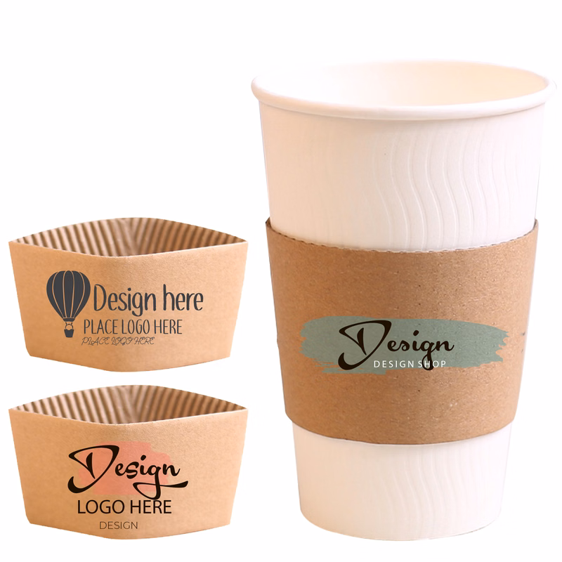 Coffee Cup Sleeves Disposable Paper Hot Cold