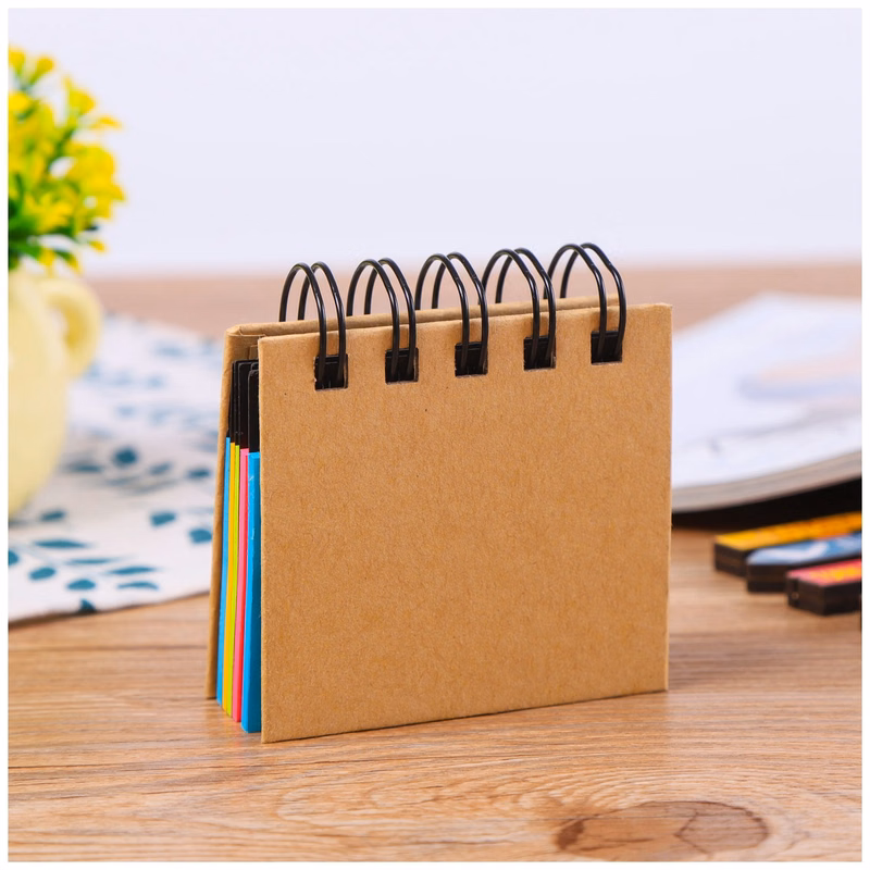 Kraft Cover Mini Notebook with Sticky Notes