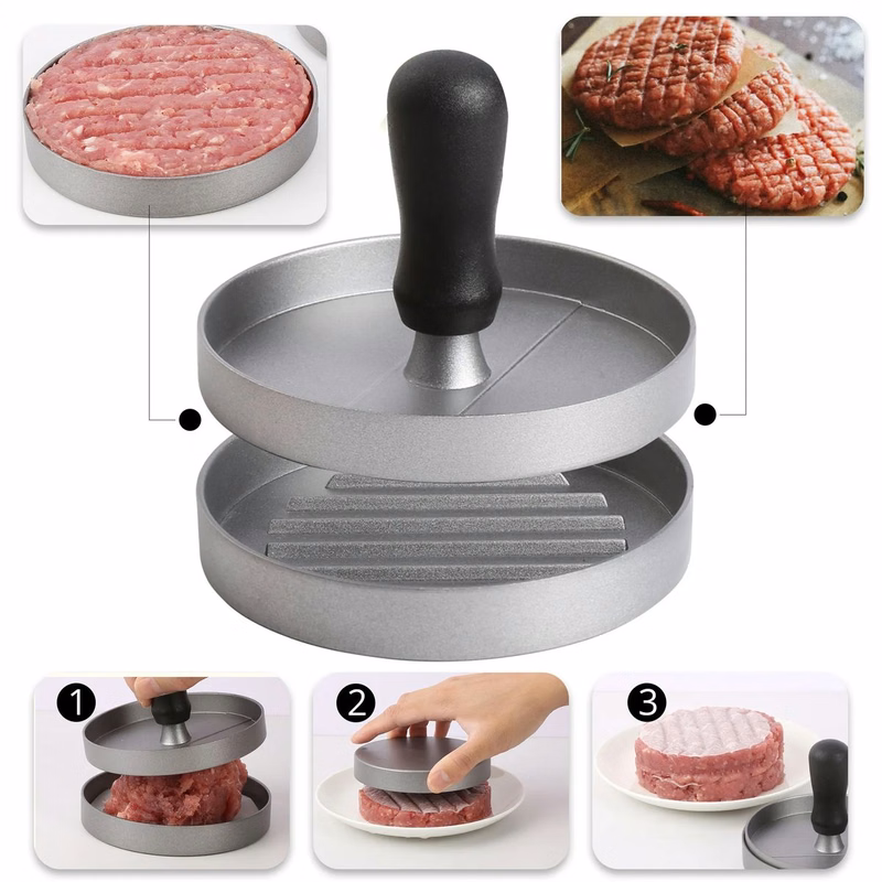 Round Aluminum Hamburger Press