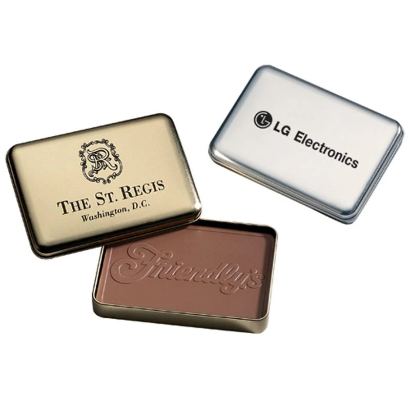 10 oz Custom Chocolate in Metal Tin 1