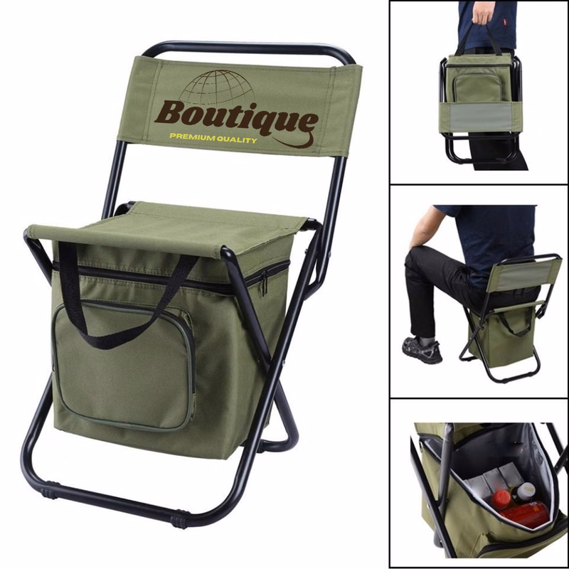 High Quality Folding Camping Chair W/ Insulated Cooler Bags