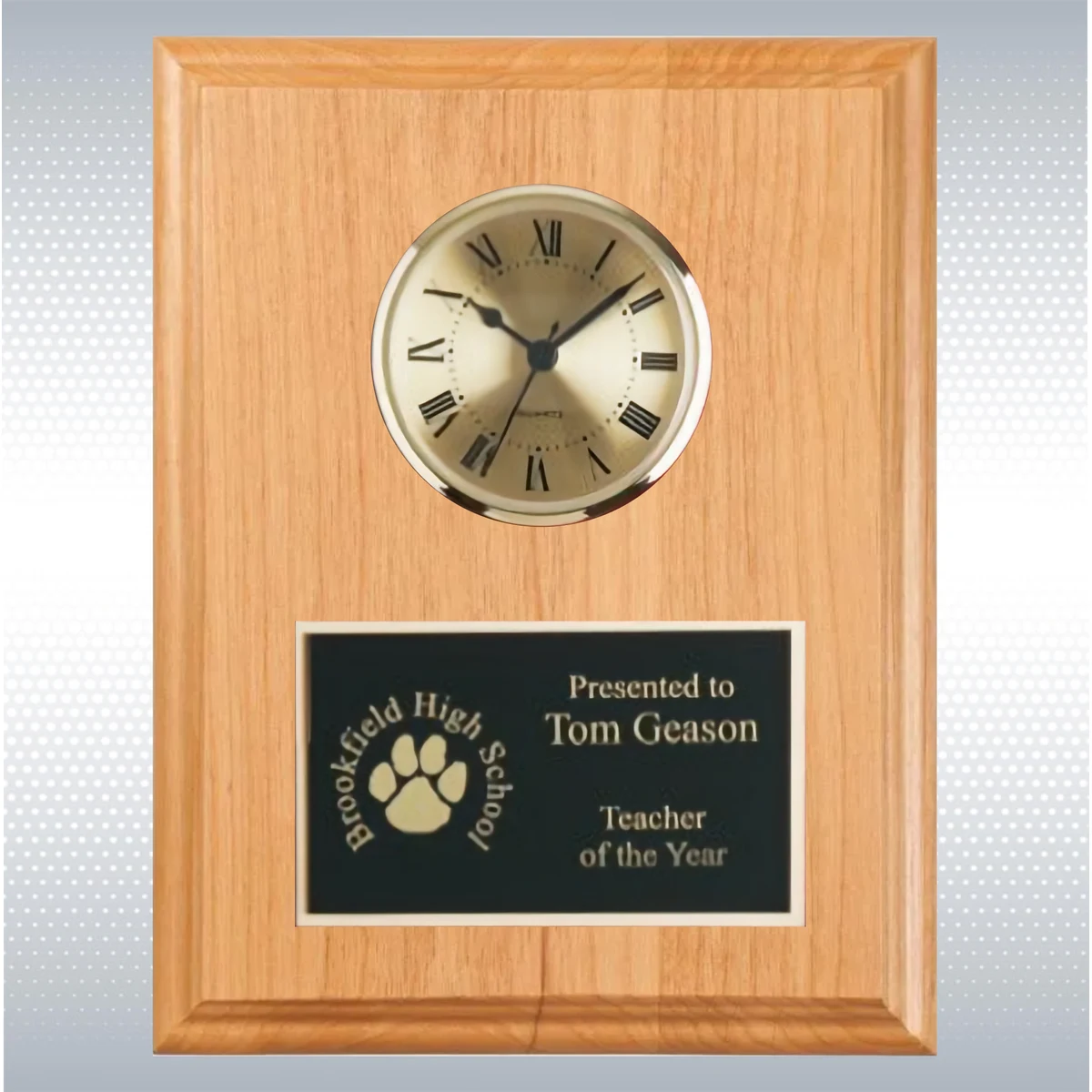 Alderwood Solid Wood Plaque Clock 1
