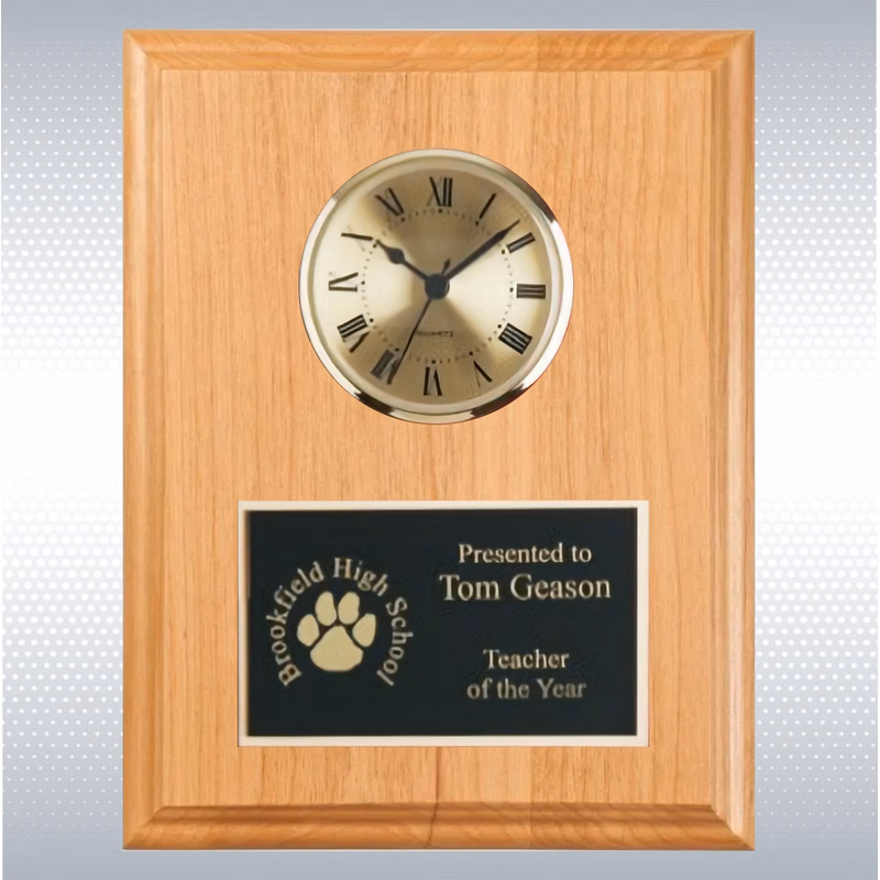 Alderwood Solid Wood Plaque Clock