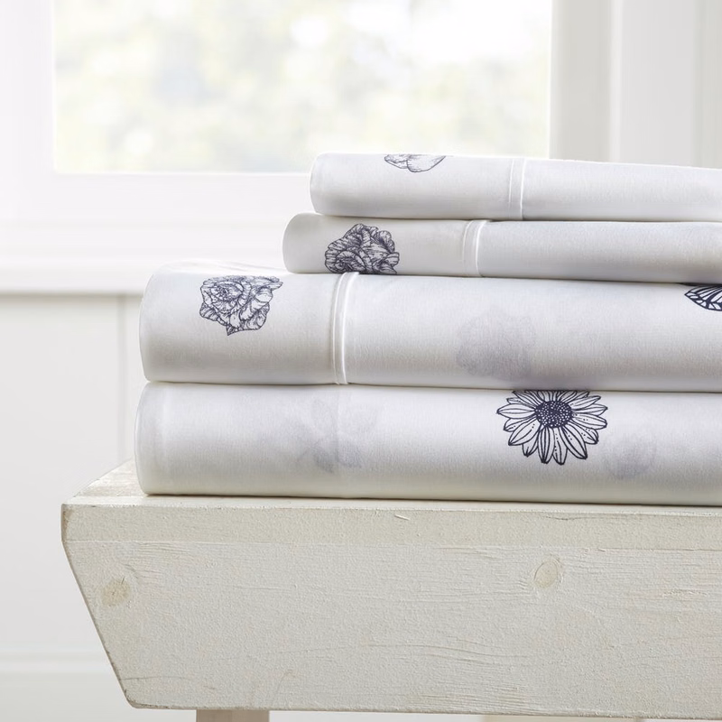 Bed Sheet Sets - Navy Indigo Cali King 4 Set