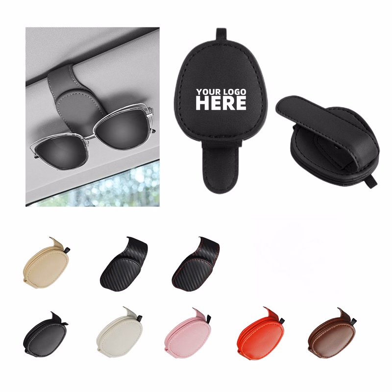 Magnetic Leather Sunglass Holder For Car