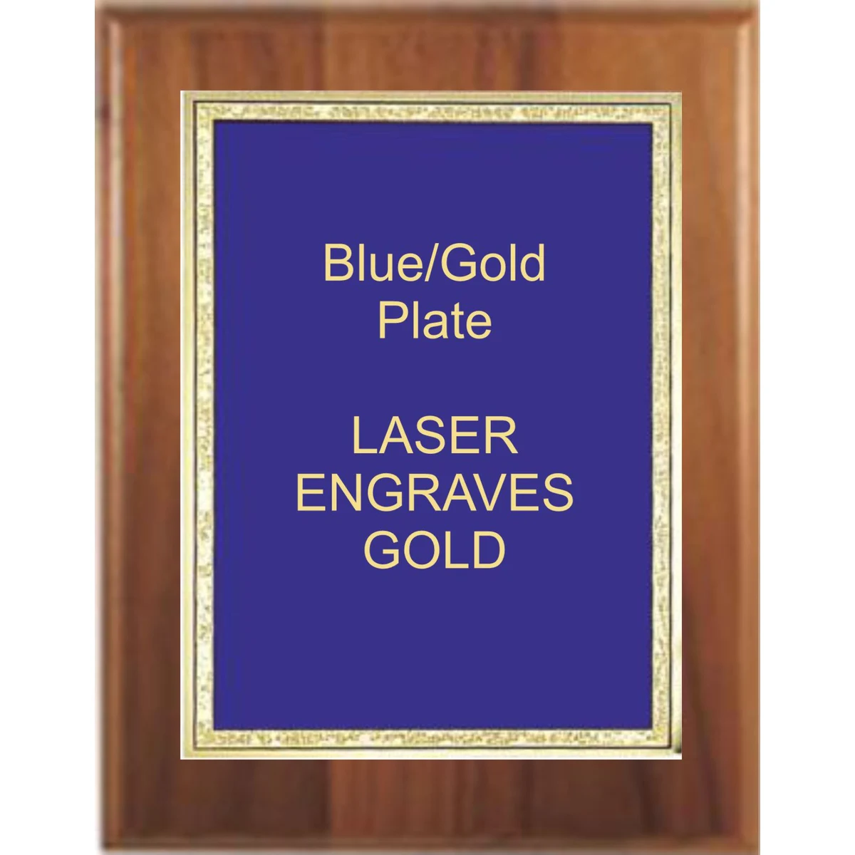 9" x 12" Cherry Finish Plaque with a Blue Florentine Plate 1