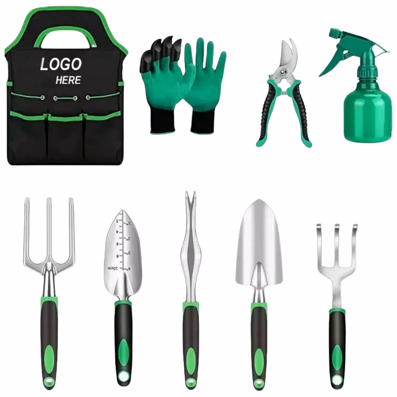 9pcs Aluminum Alloy Steel Hand Tool Starter Kit with Bag
