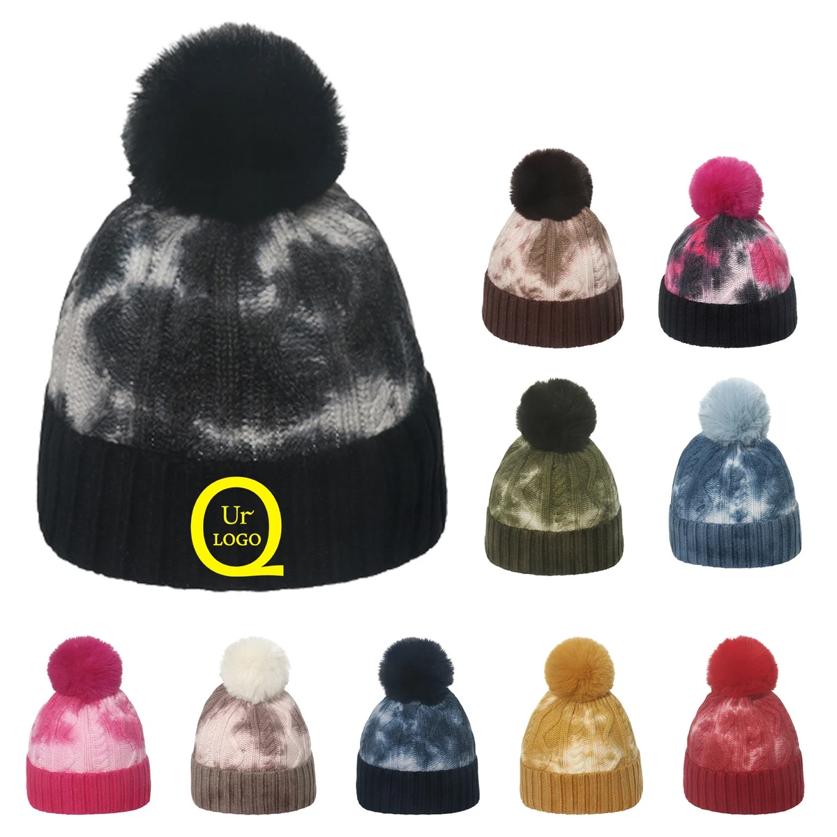 Tie Dyed Knitted Hat 1