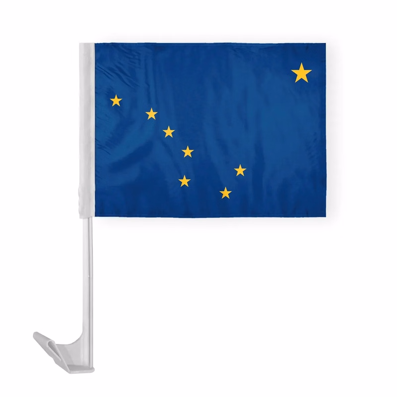 12"x16" & 10.5''x15'' Alaska Car Flags