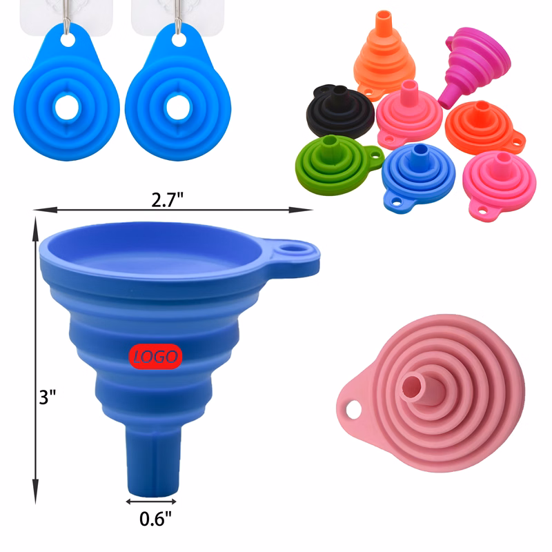 MOQ 50 PCS Durable Folding Silicone Funnel