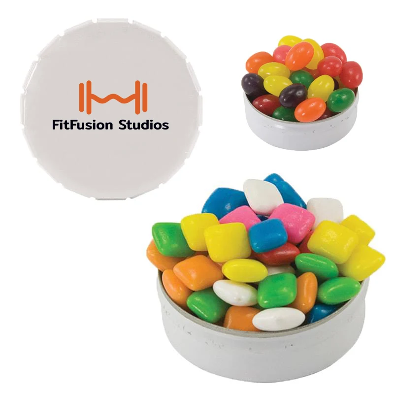Snap Top Tin (Large) Jelly Beans, Chicles Gum 1