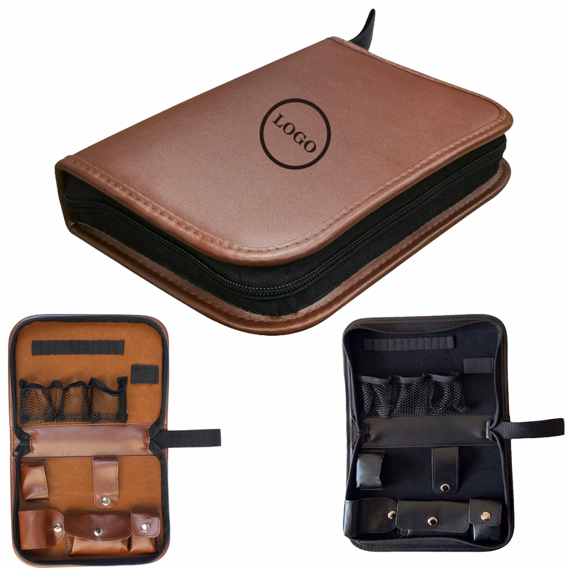 Leather Golf Tool Bag with Multiple Compartments