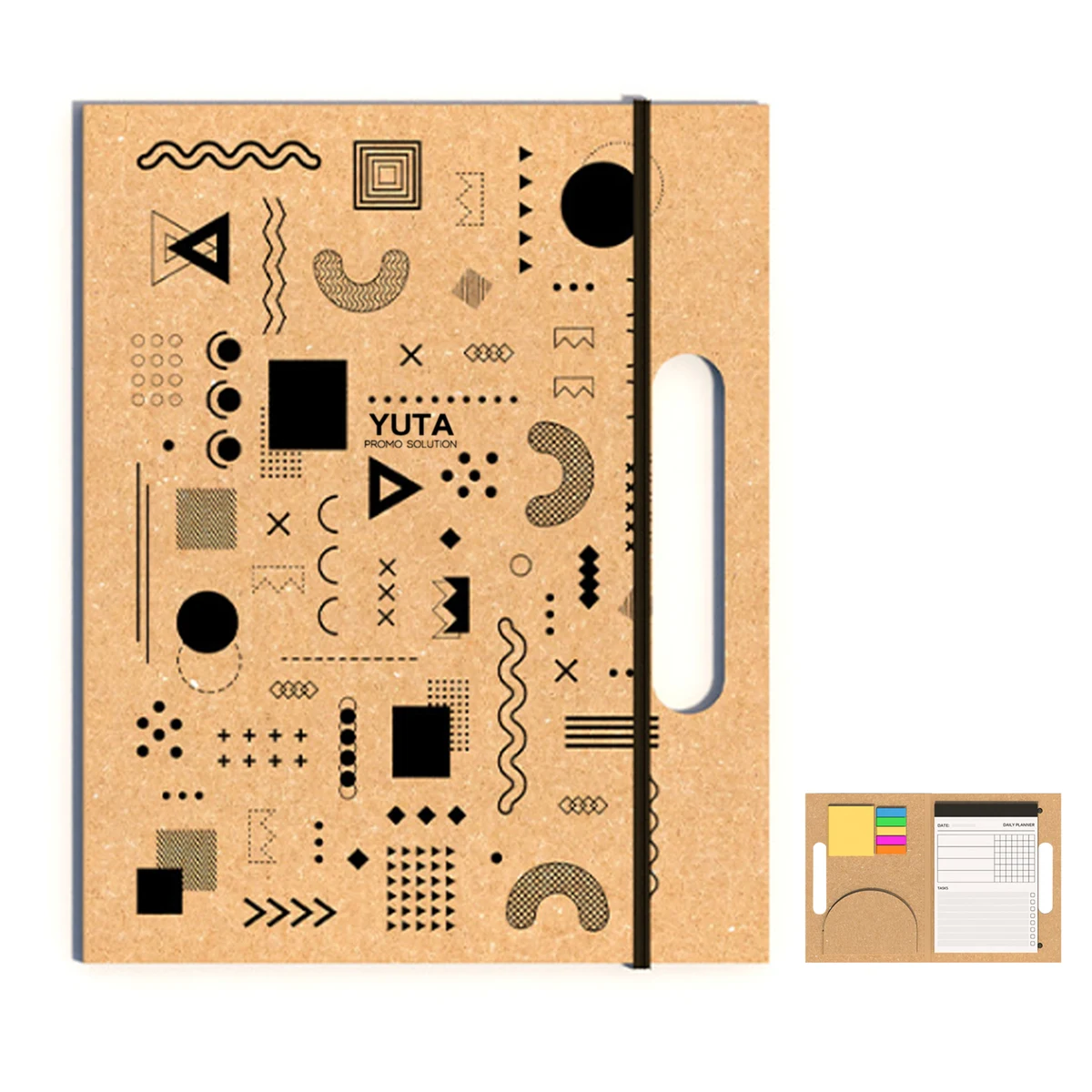 Brown Paper Notepad W/ Handle&Strap 1