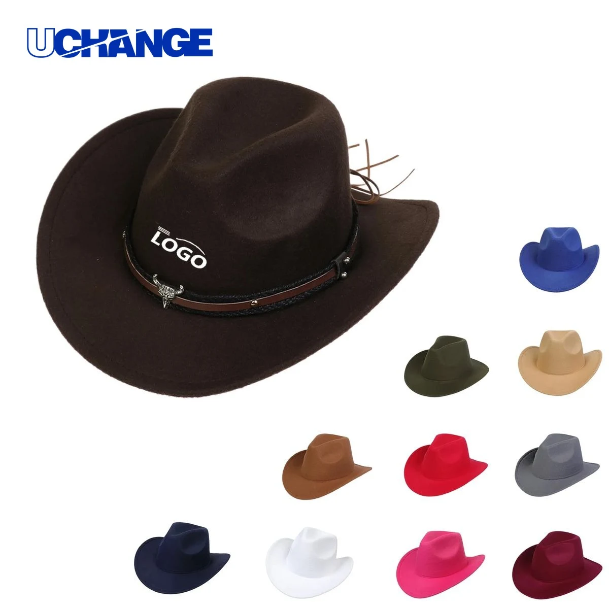 Western Cowboy Wool Felt Hat 1