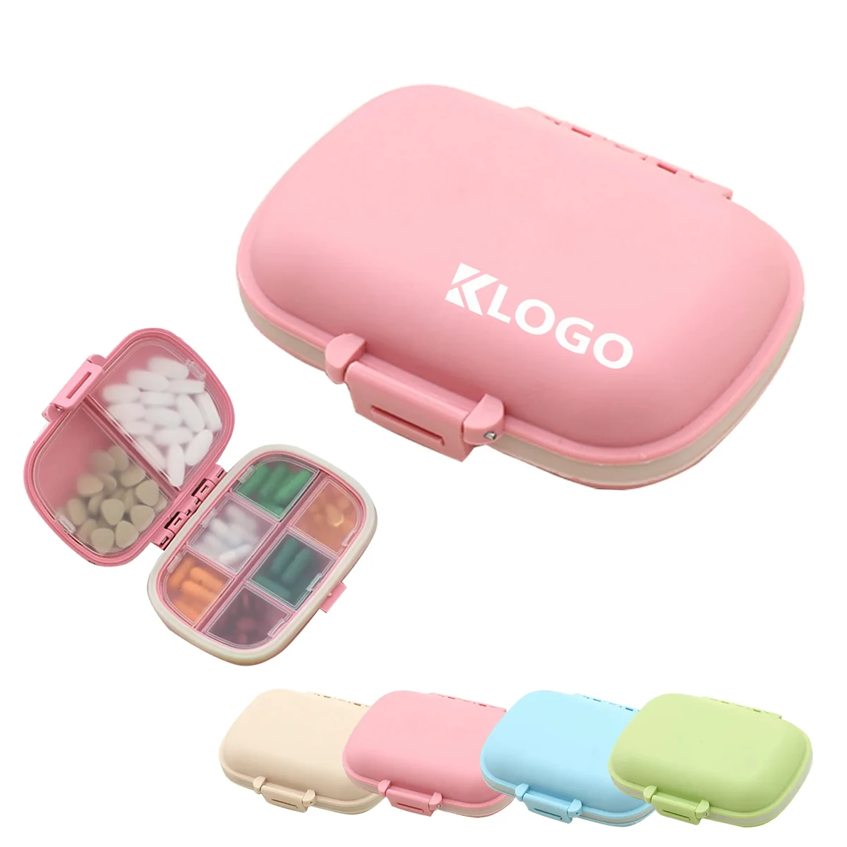 8 Compartments Portable Pill Organizer 1