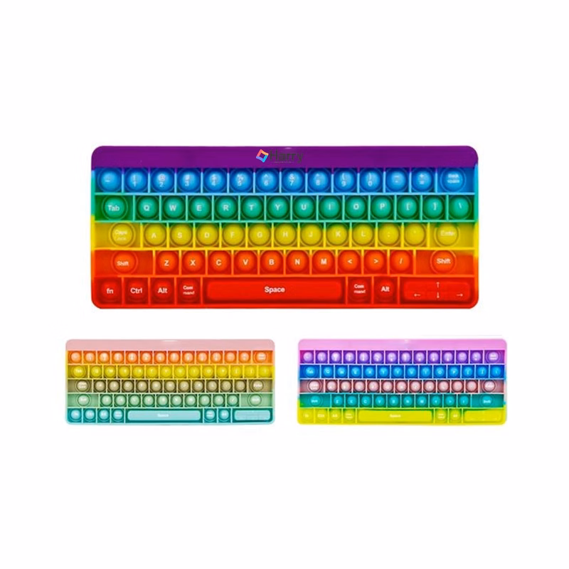 Keyboard Push Pop Fidget Toy - W/ Letters