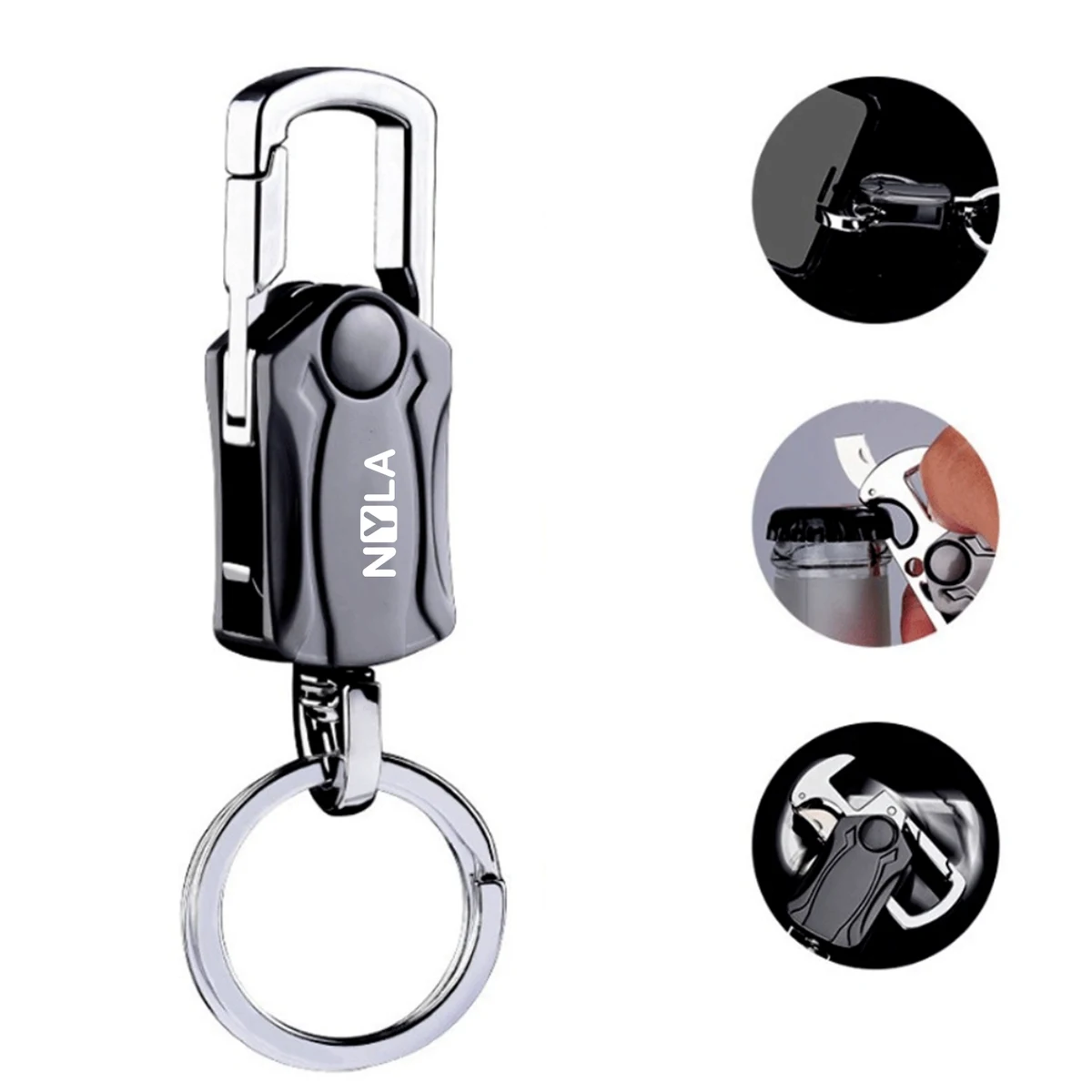 4 in 1 Finger Spinner Metal Keychain 1