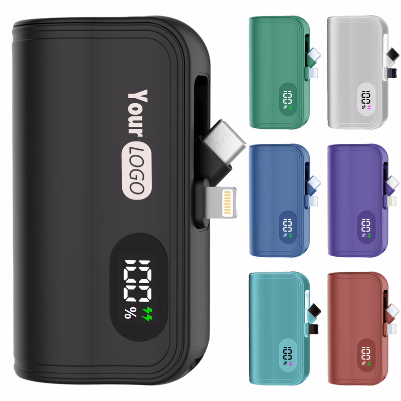 Abs Portable And Stylish Power Bank With Dual Built-In Connectors