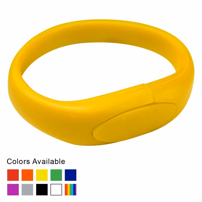 Oval Silicone Wristband USB Flash Drive 2.0