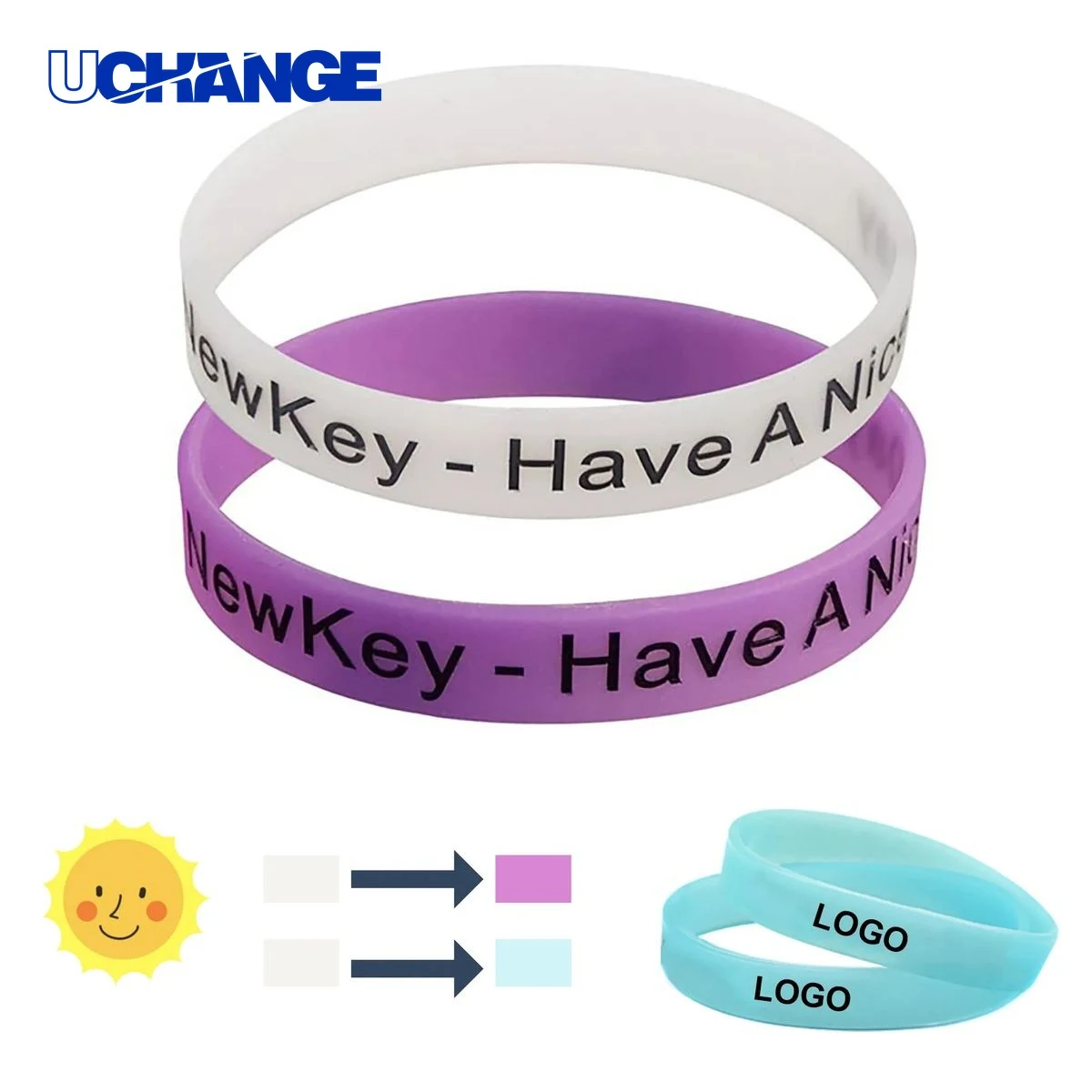 UV Color-Changing Silicone Wristband 1