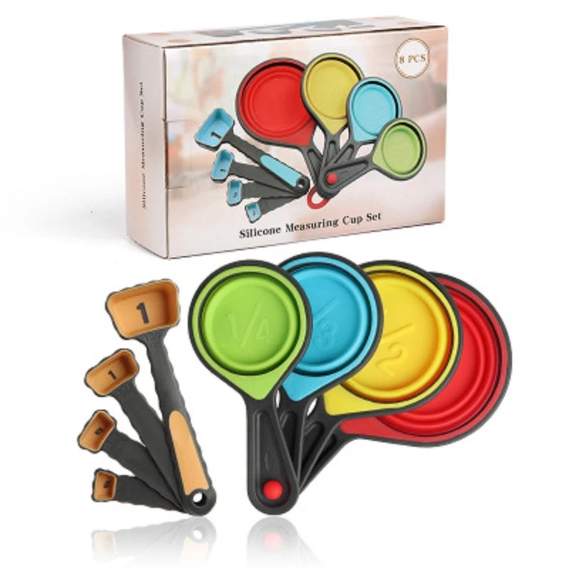 8pcs Collapsible Measuring Cups And Spoons 1