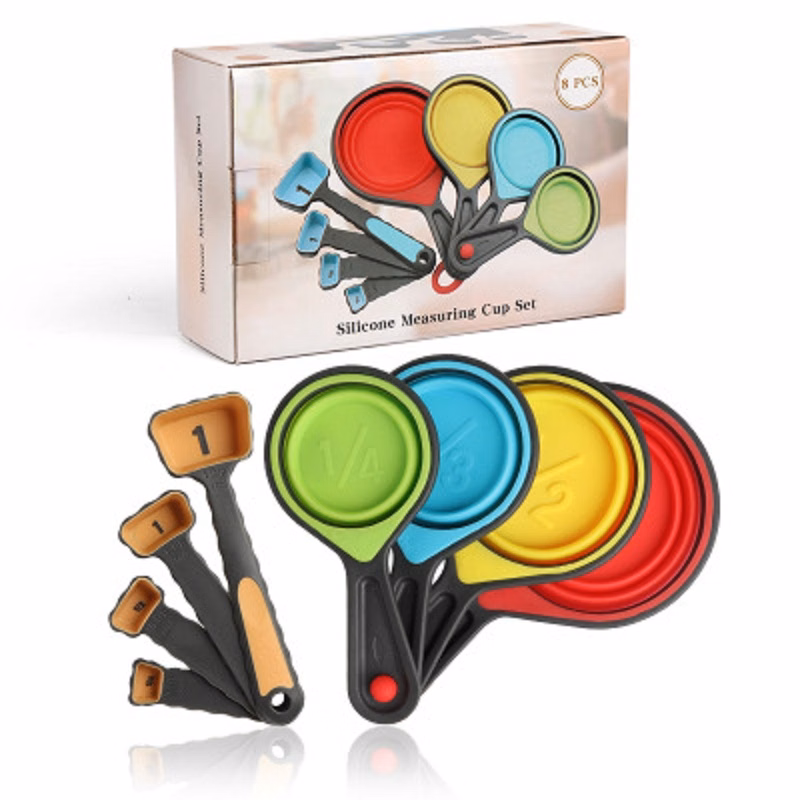 8pcs Collapsible Measuring Cups And Spoons