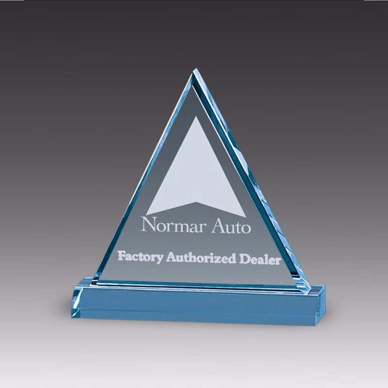 7" Corporate Beveled Triangle Award