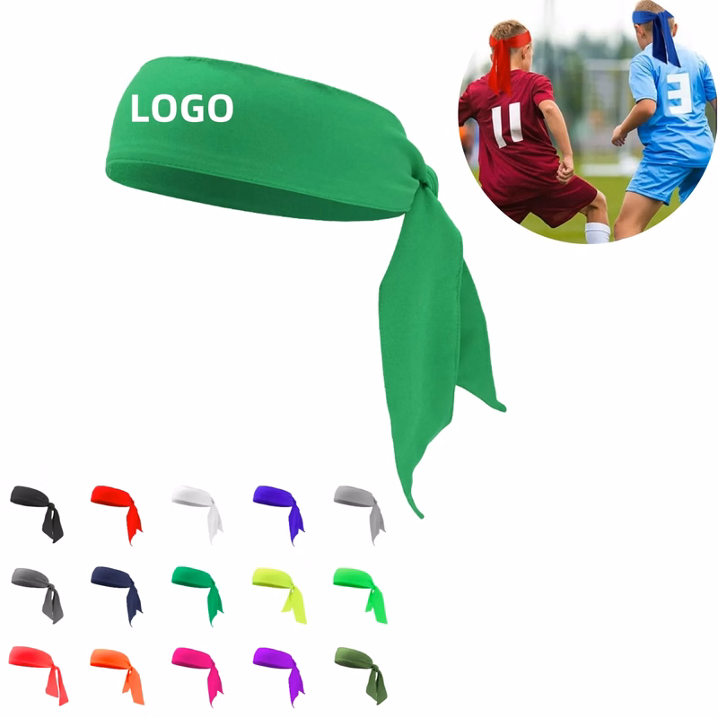 Unisex Elastic Sports Sweatband Head Scarf Long Tie Headband