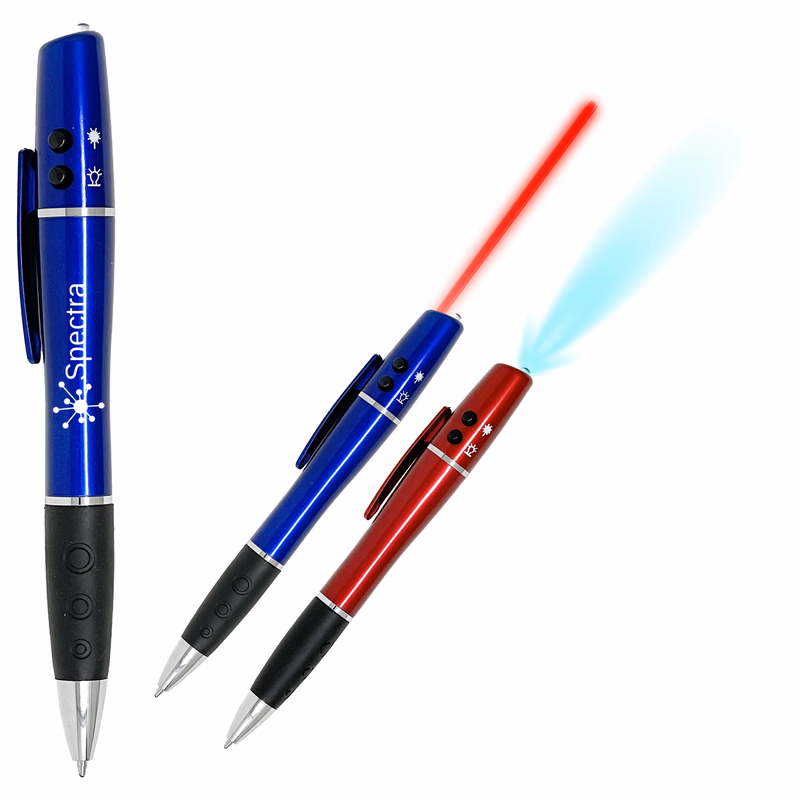 Laser Pointer LED Ballpoint Grip Pen