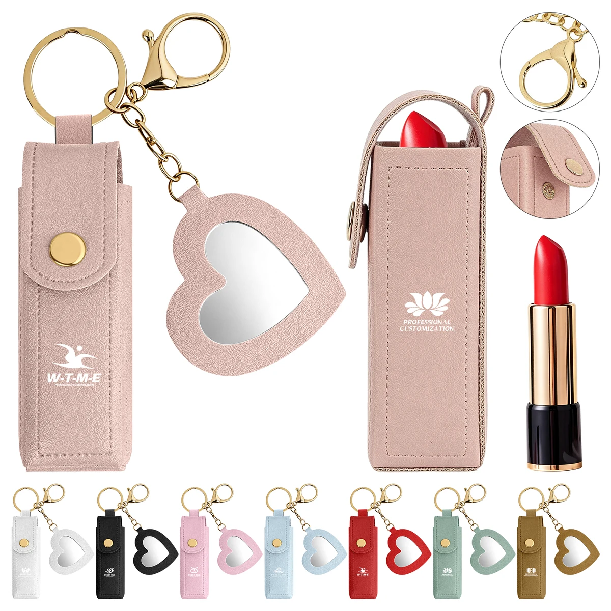 Portable Lip Storage Mirror Pendant 1