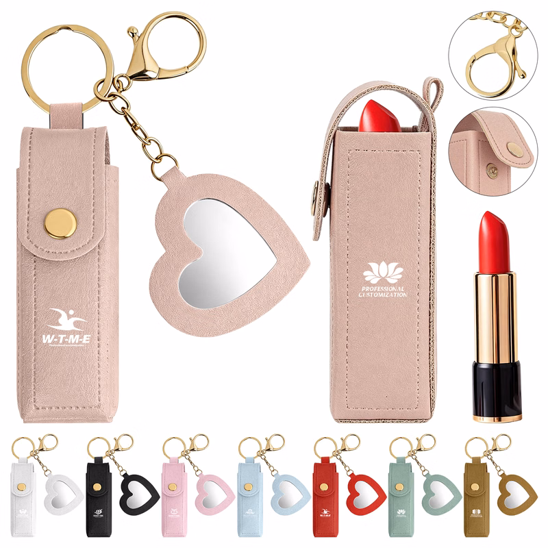 Portable Lip Storage Mirror Pendant