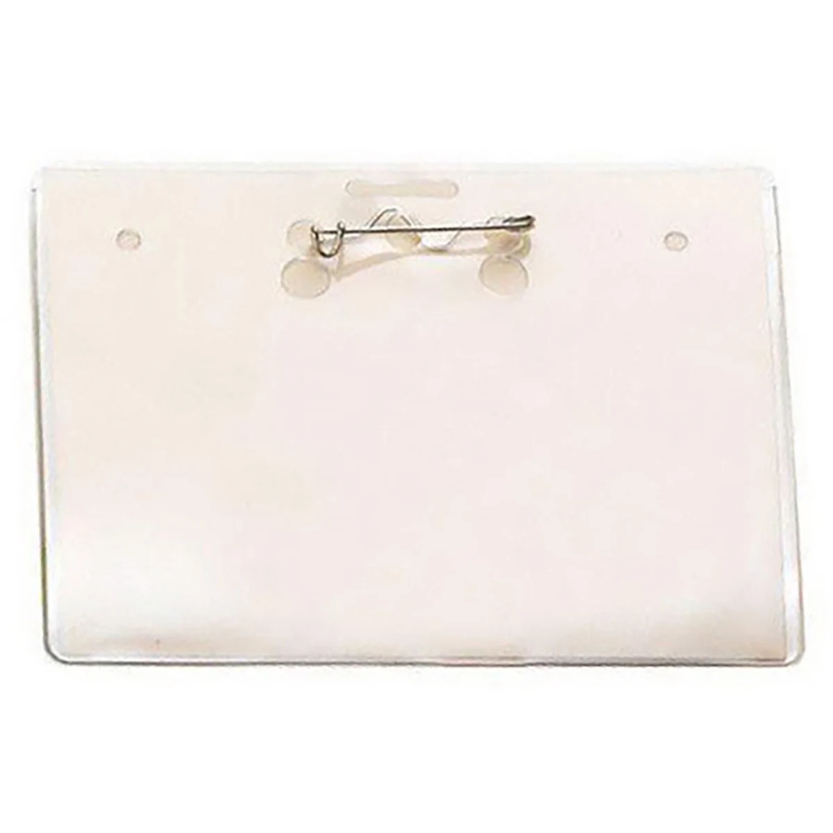 4x3 inch Vinyl Badge Holder With Safety Pin 1