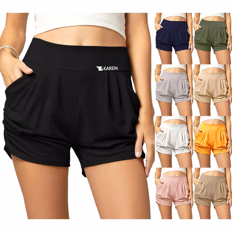 Women High Waist Sport Short w/ Pockets