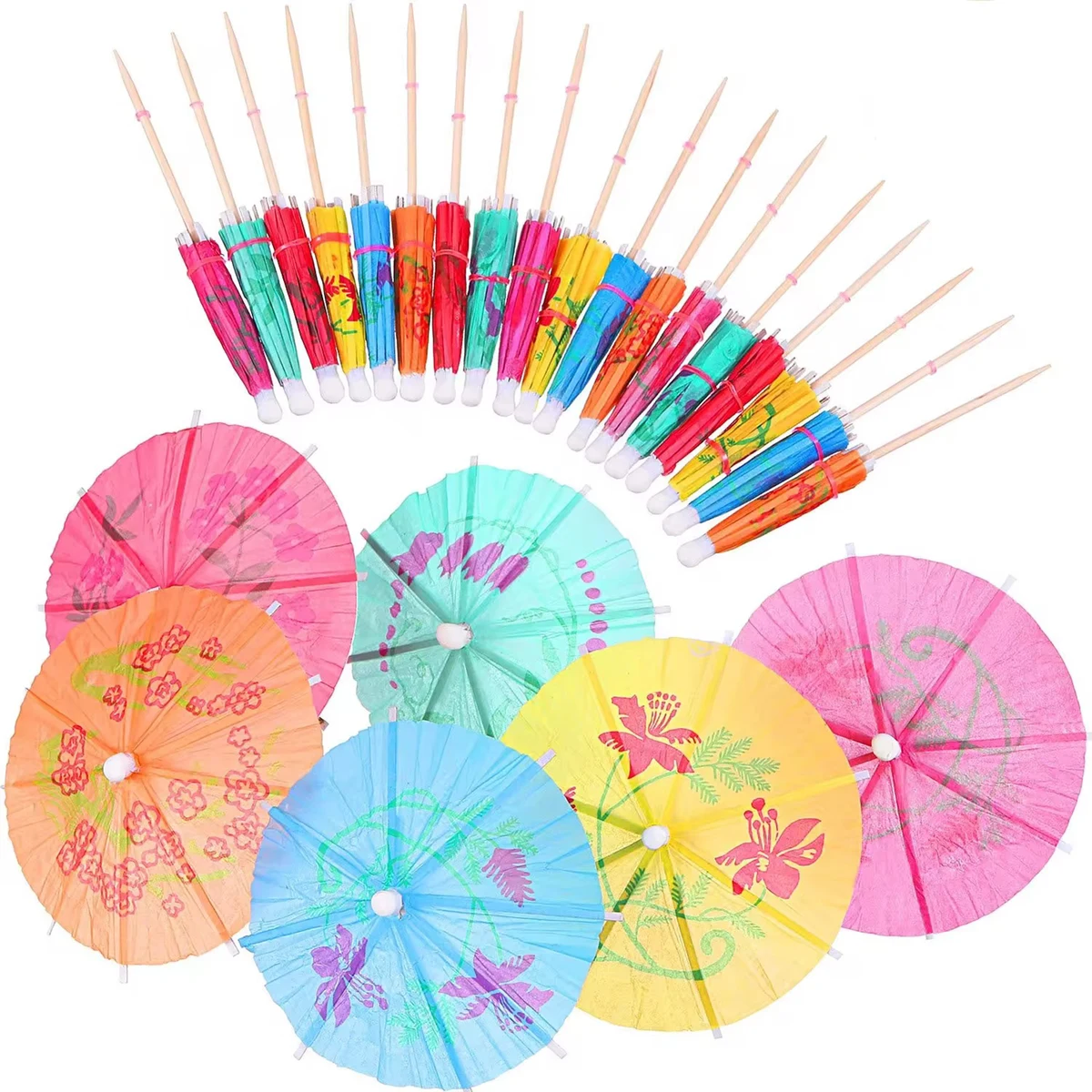 4-Inch Cocktail Umbrella Picks for Custom Designs 1