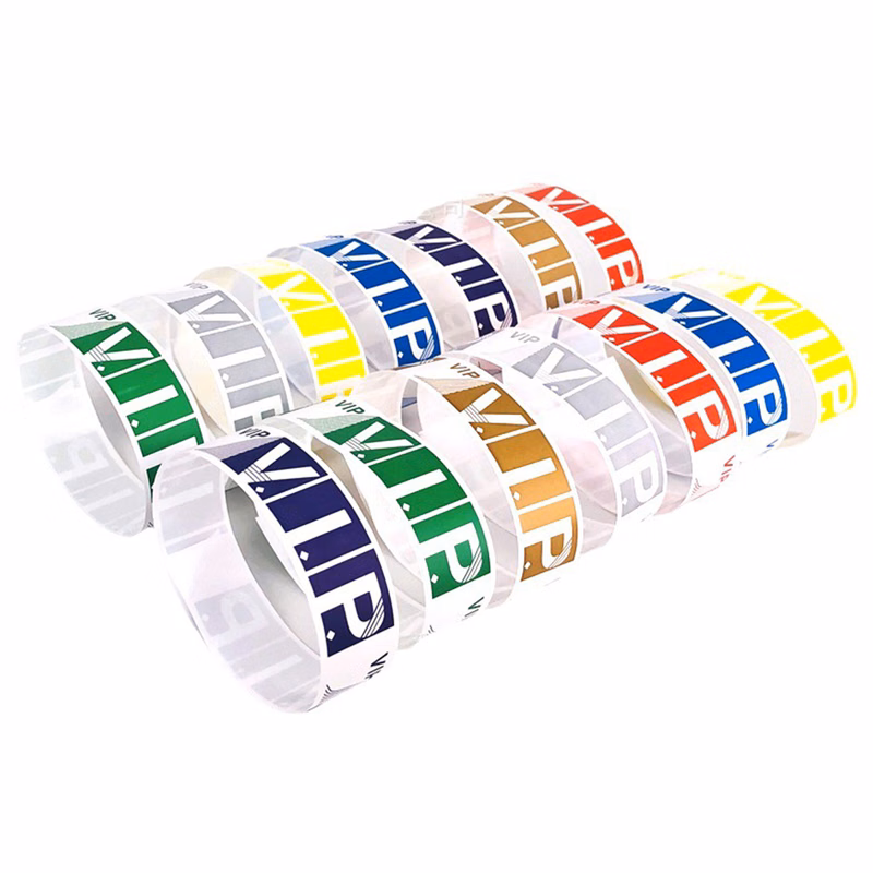 MOQ 50pcs Waterproof Tear Resistant Paper Bracelets