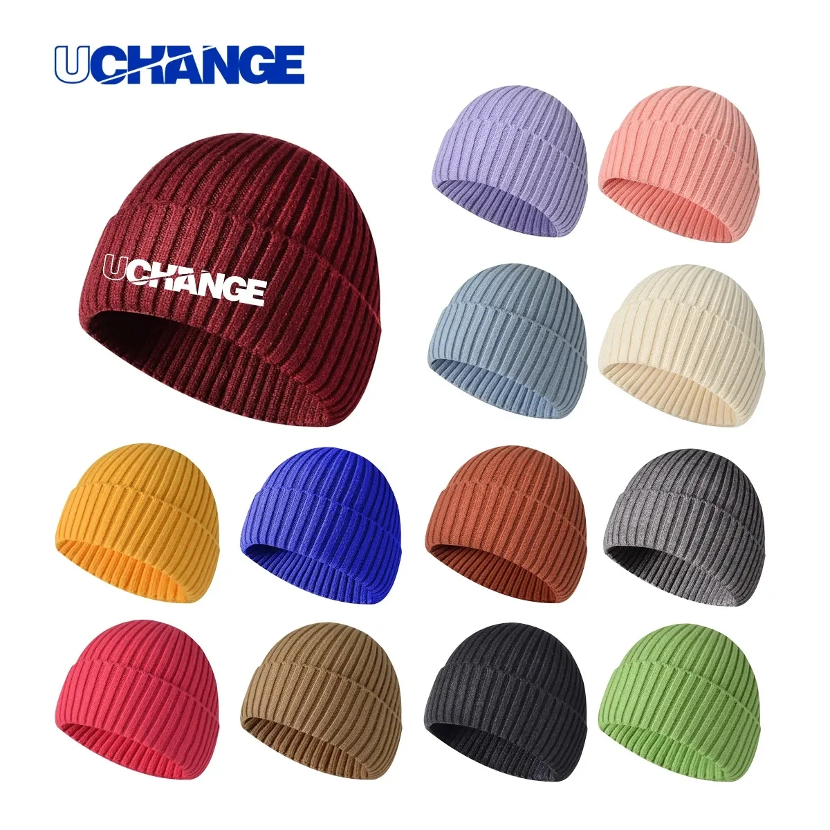 Warm Ribbed Knit Beanie Hat For Winter Comfort 1
