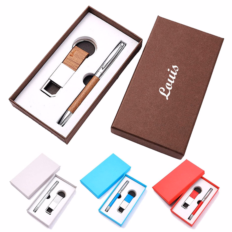 2pcs Ballpoint Pen & Key Chain Set