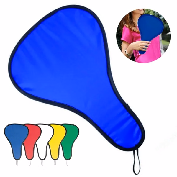 Custom Canvas Gourd Shaped Foldable Hand Fan — Outdoor Promo Giveaway