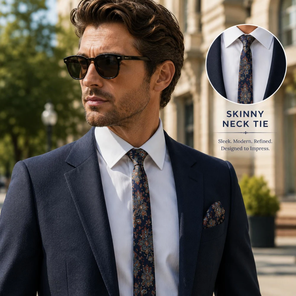 Skinny Polyester Silk Sublimation Neck Tie 1