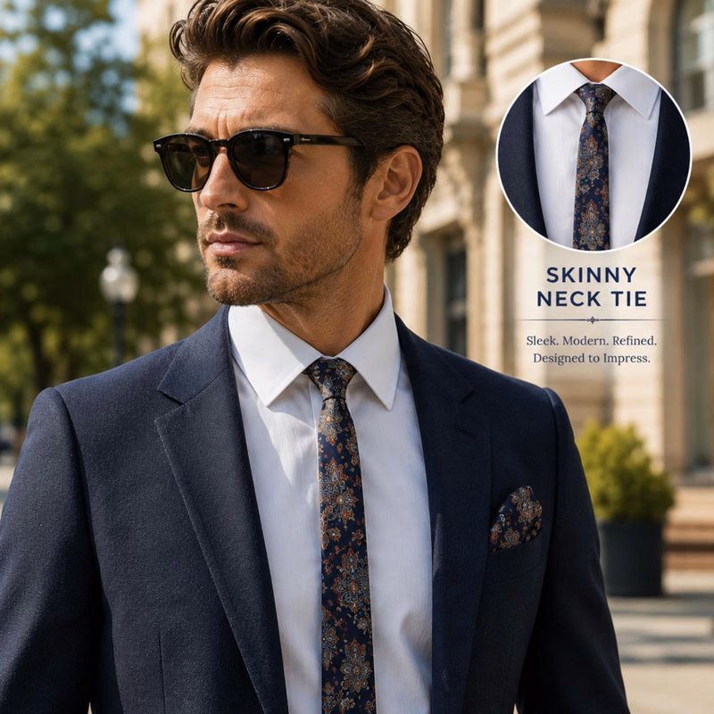 Skinny Polyester Silk Sublimation Neck Tie