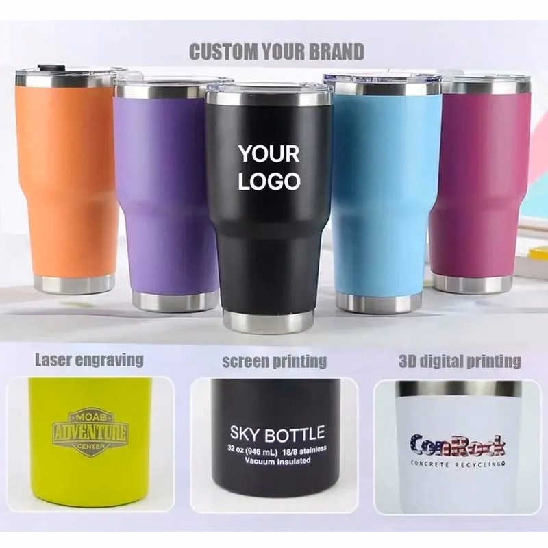 30oz Tumbler Stainless Steel Vacuum Insulated Mug with Lid