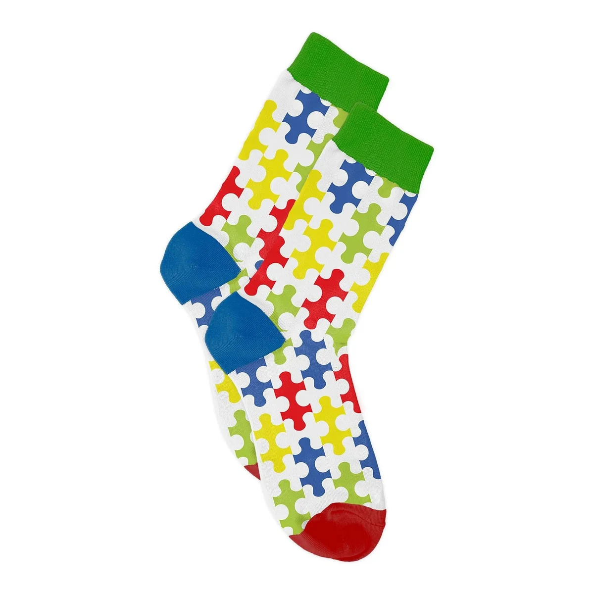 AUTISM AWARENESS FULL COLOR WOVEN SOCKS 1