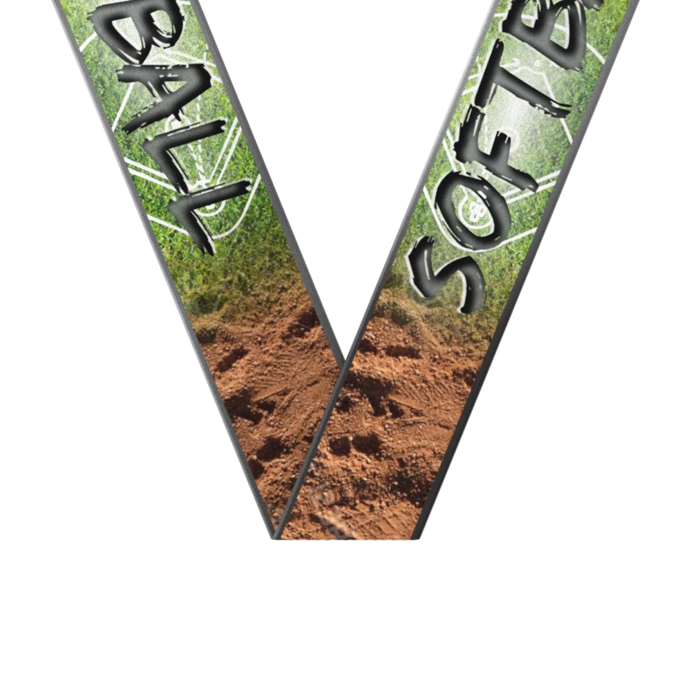1-1/2" x 34" Sublimated Softball Sewn Through Neckband 1