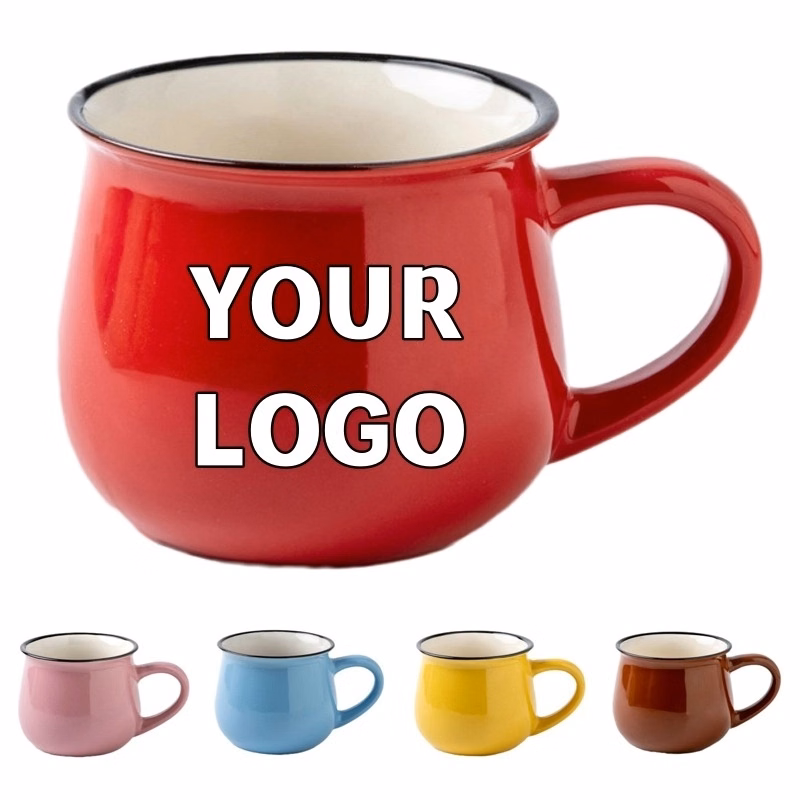 Creative 11 oz. Advertising Ceramic Mugs for Milk Juice