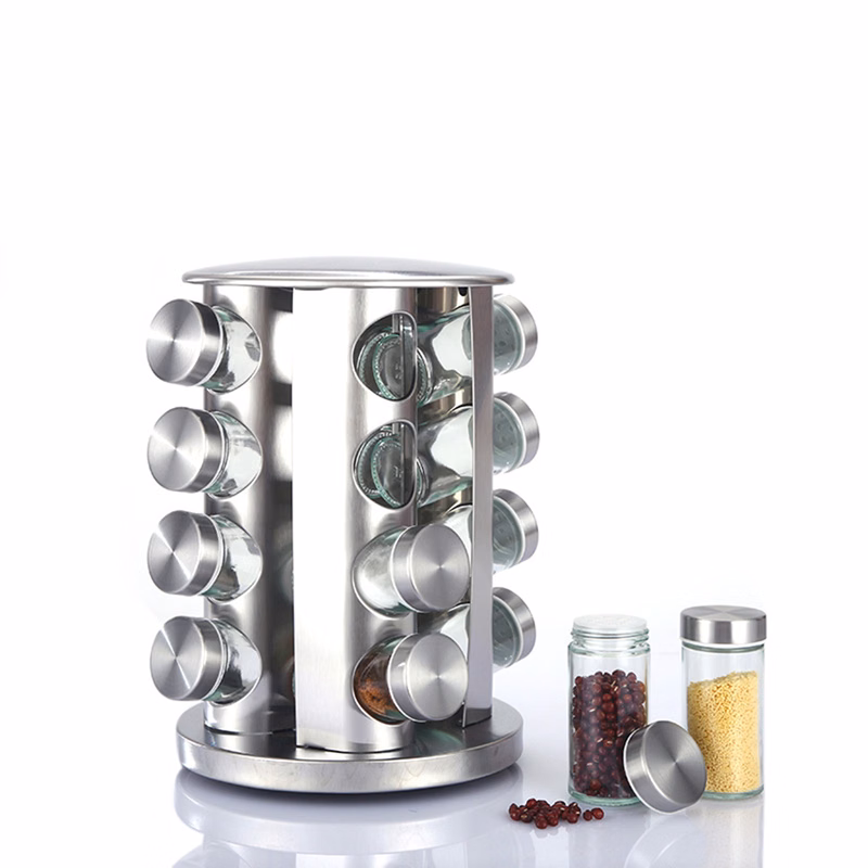 Revolving Spice Rack Condiments Organizer Countertop